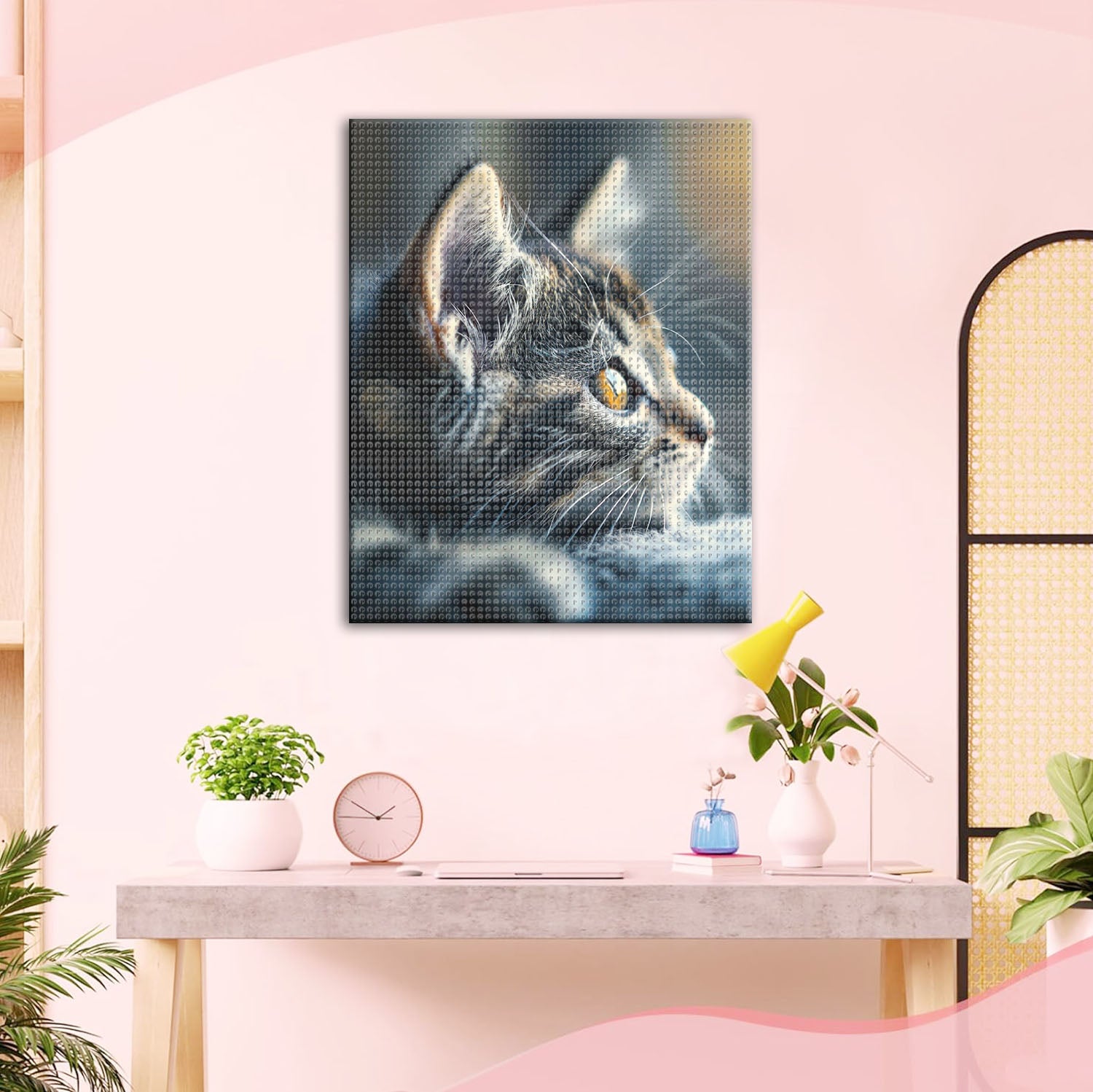 Katze im sanften Licht - Diamond Painting