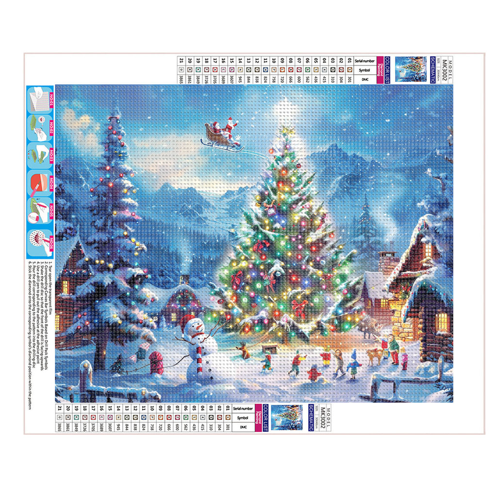 Kinderspielplatz im Schnee - Diamond Painting