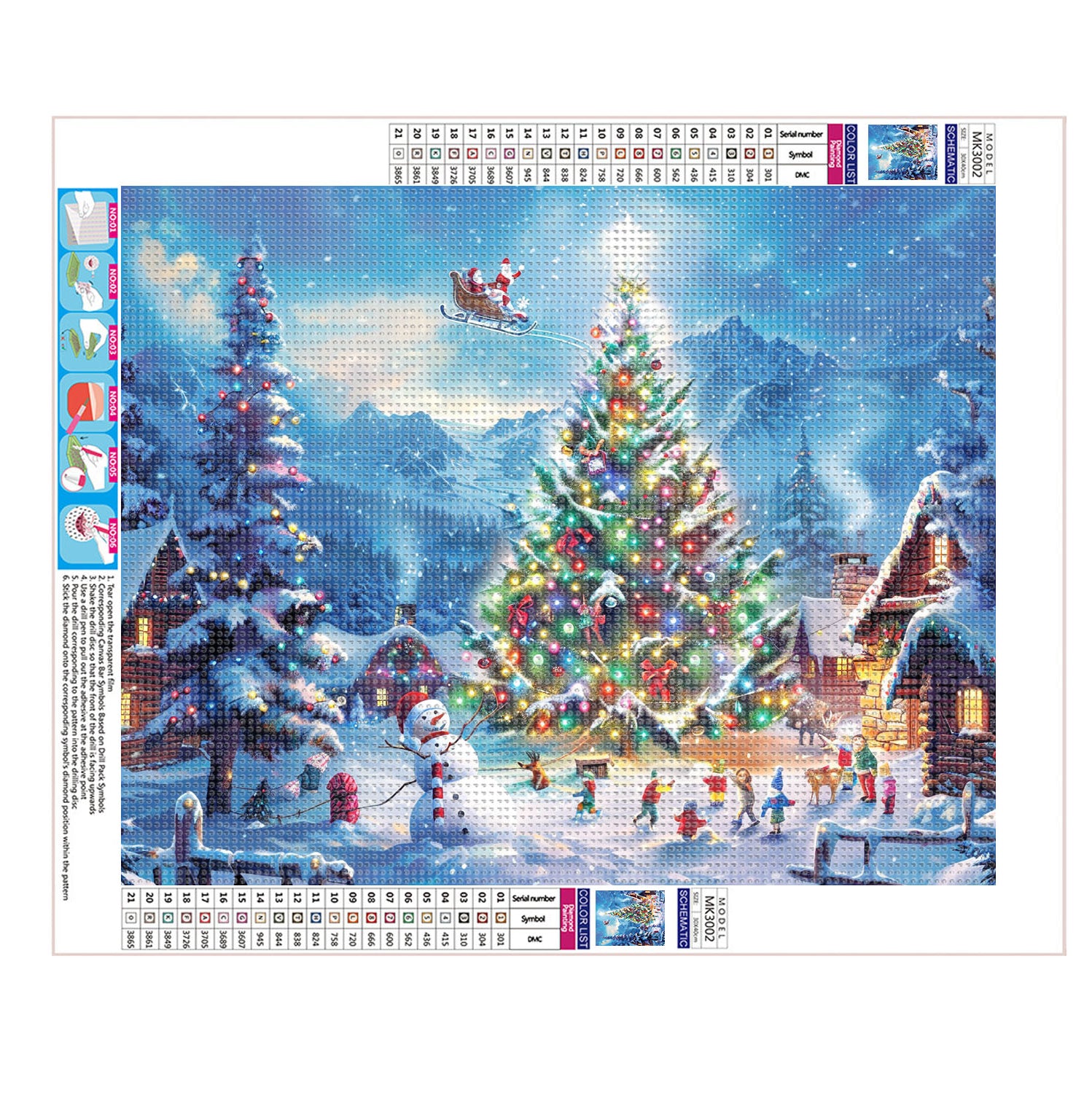 Kinderspielplatz im Schnee - Diamond Painting