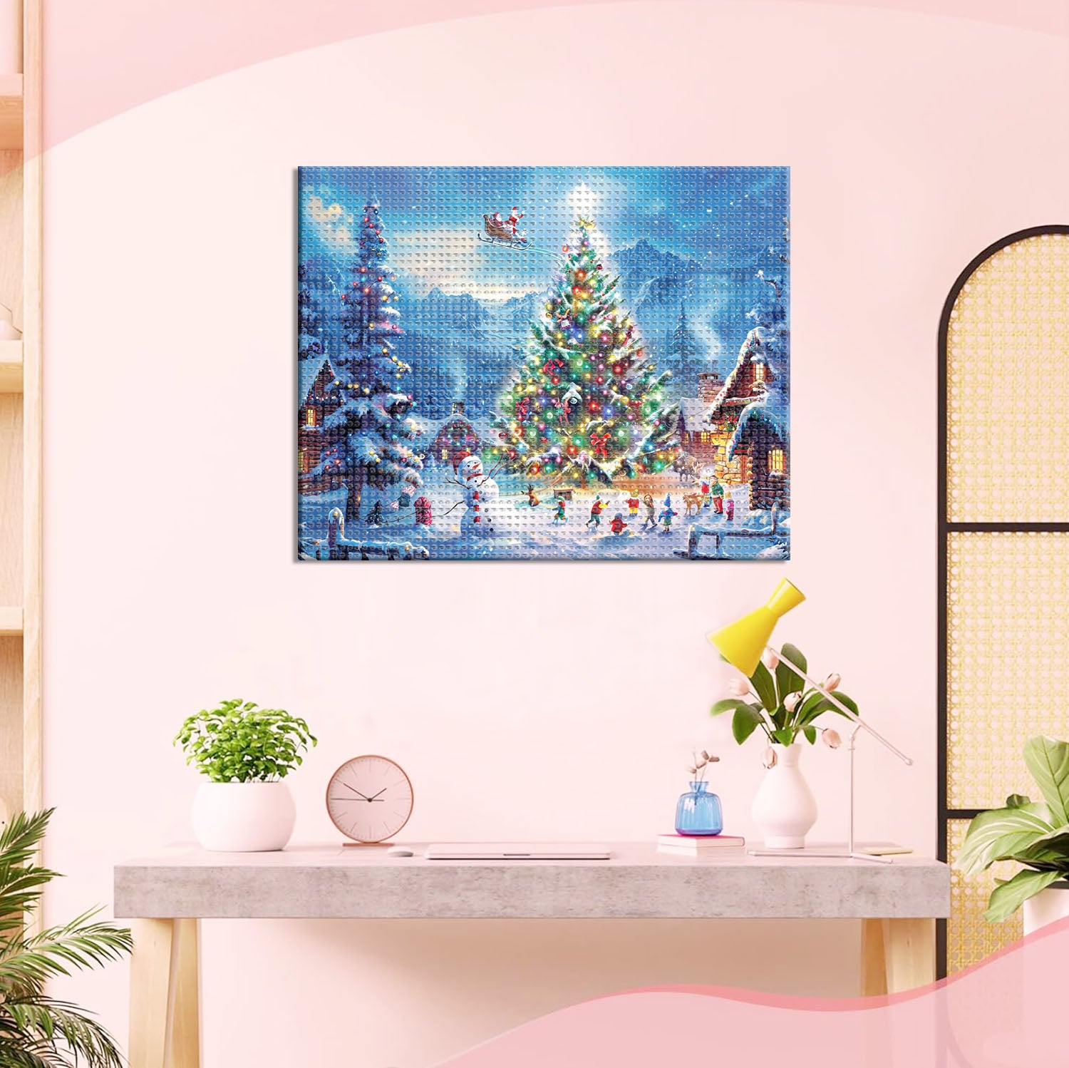 Kinderspielplatz im Schnee - Diamond Painting