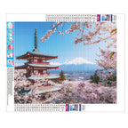 Kirschblüten - Pagode - Diamond Painting