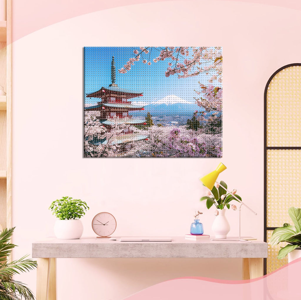 Kirschblüten - Pagode - Diamond Painting
