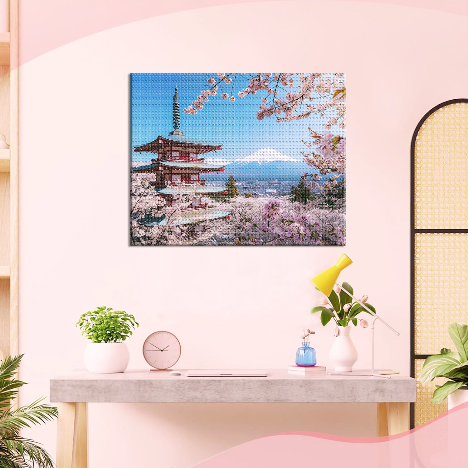 Kirschblüten - Pagode - Diamond Painting