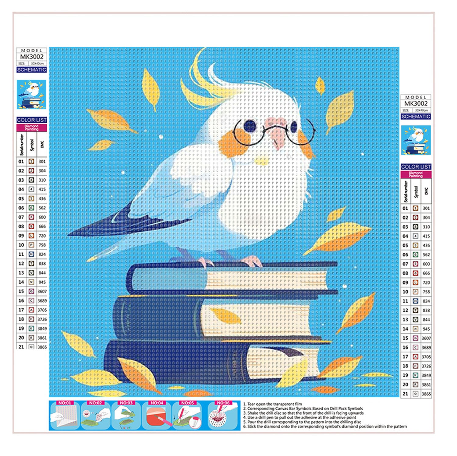 Kluger Vogel - Diamond Painting