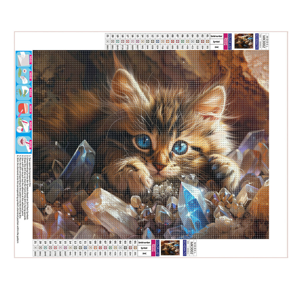 Kristall - Katz - Diamond Painting