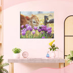 Kühe unter Blüten - Diamond Painting