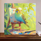 Künstlerischer Sittich - Diamond Painting