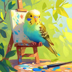 Künstlerischer Sittich - Diamond Painting