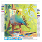 Künstlerischer Sittich - Diamond Painting