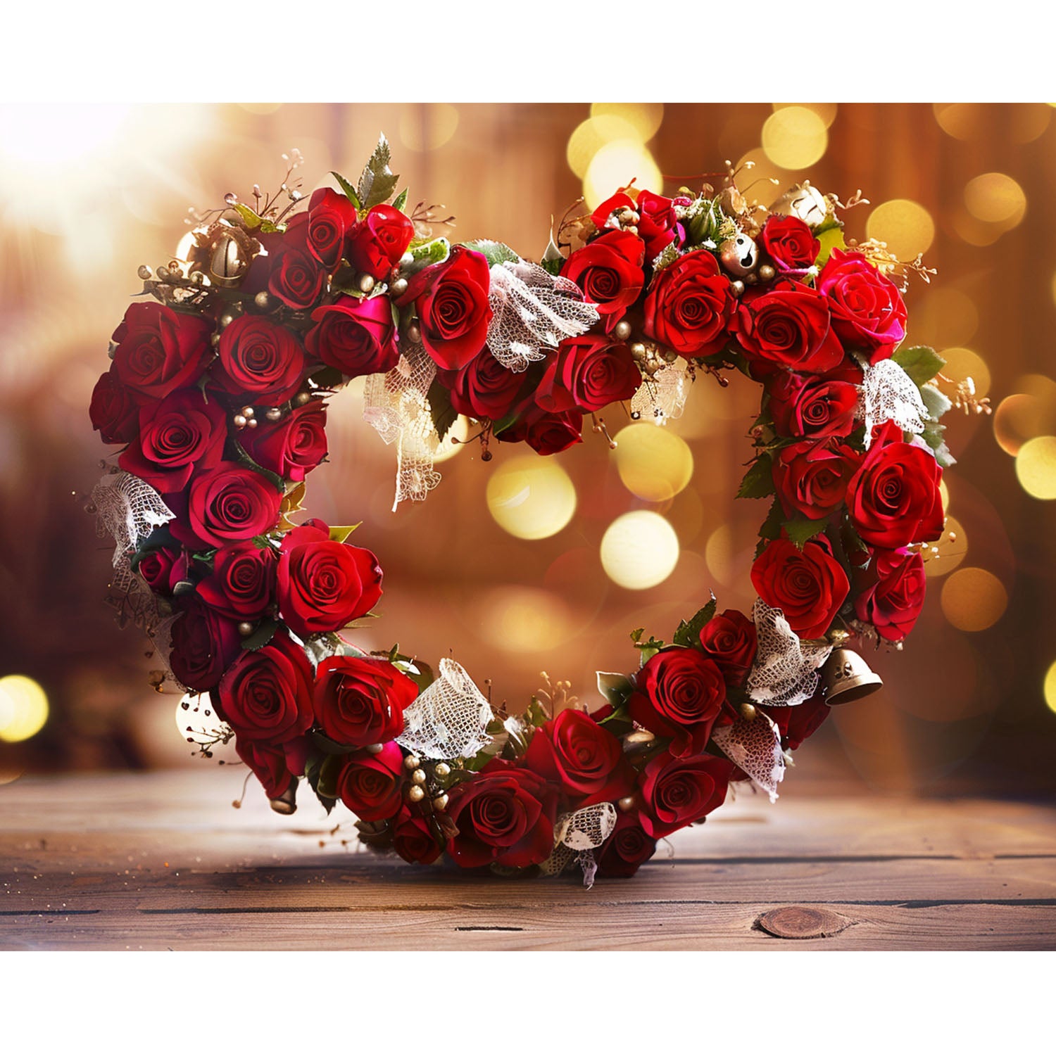 Leuchtende Rosenliebe - Diamond Painting