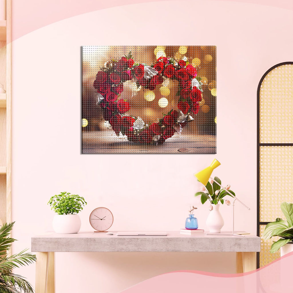 Leuchtende Rosenliebe - Diamond Painting