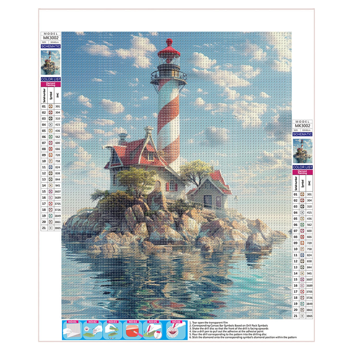 Leuchtfeuer am Horizont - Diamond Painting