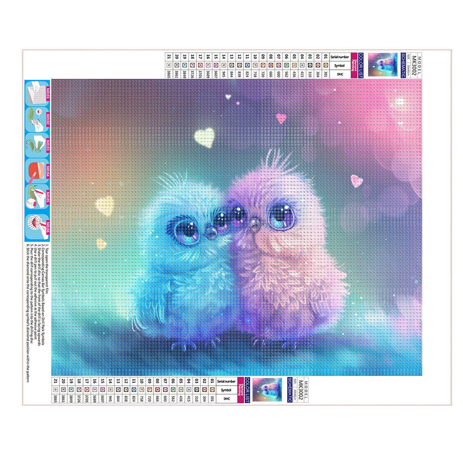 Liebendes Vogelpaar- Diamond Painting