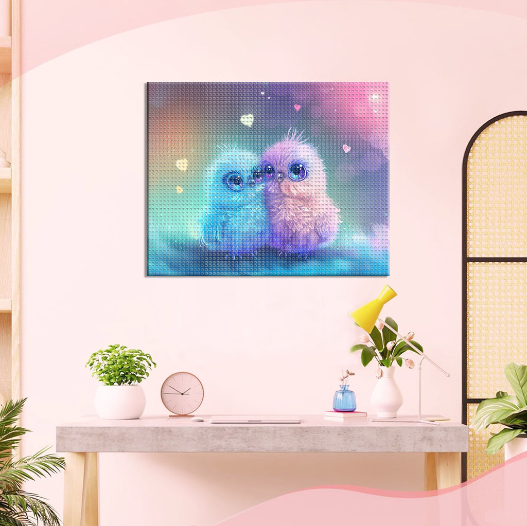 Liebendes Vogelpaar- Diamond Painting