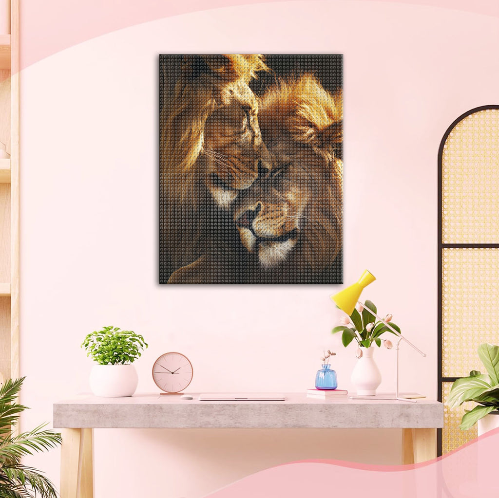 Löwen - Zuneigung - Diamond Painting