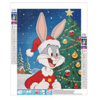Lustiger Weihnachtshase - Diamond Painting
