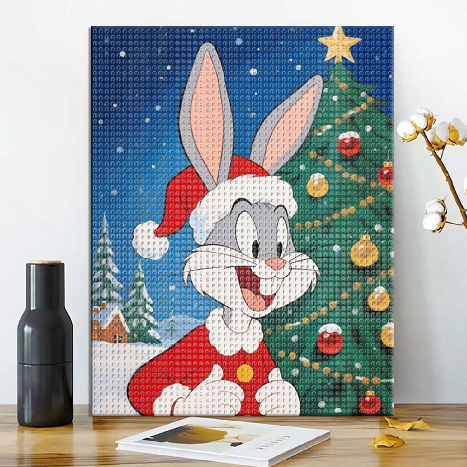 Lustiger Weihnachtshase - Diamond Painting