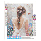 Mädchen im Blütenkleid - Diamond Painting
