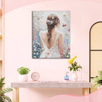 Mädchen im Blütenkleid - Diamond Painting