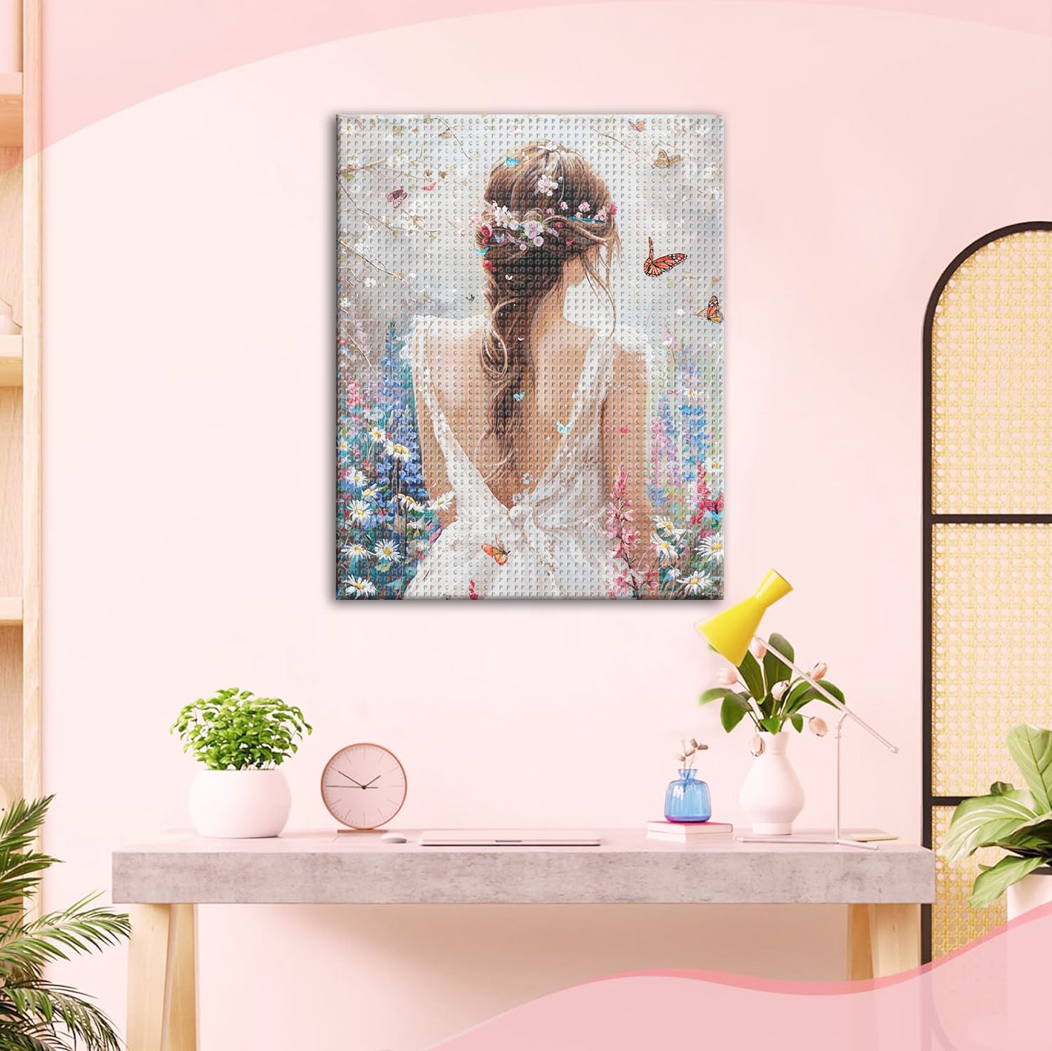 Mädchen im Blütenkleid - Diamond Painting