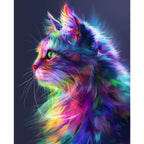 Magische Katze im Regenbogenlicht - Diamond Painting