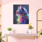 Magische Katze im Regenbogenlicht - Diamond Painting
