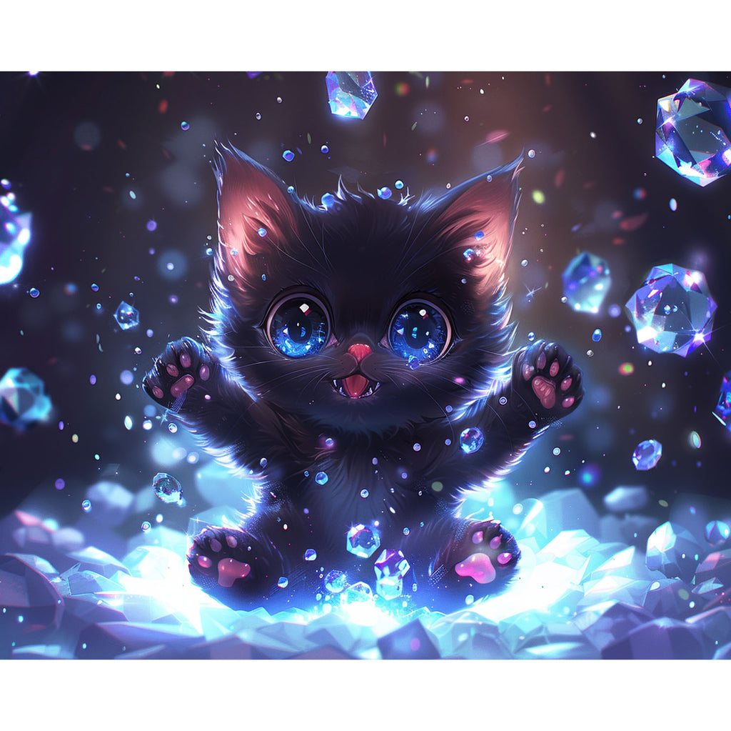 Magisches Katzental - Diamond Painting