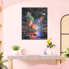 Magisches Licht des Schmetterlings - Diamond Painting