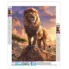 Majestätischer Löwe auf Gipfe - Diamond Painting