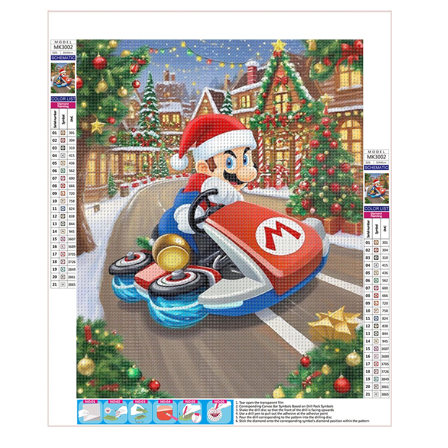 Mario's Weihnachtsfahrt - Diamond Painting