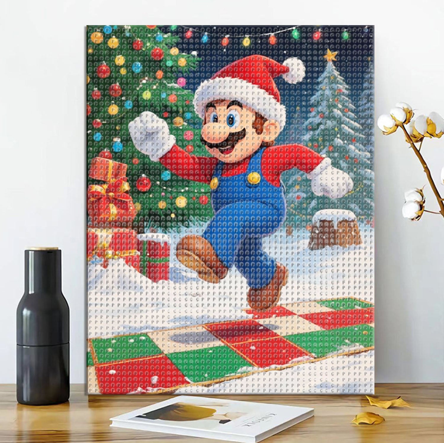 Mario im Schnee - Diamond Painting