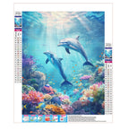 Meerestraum mit Delfinen - Diamond Painting