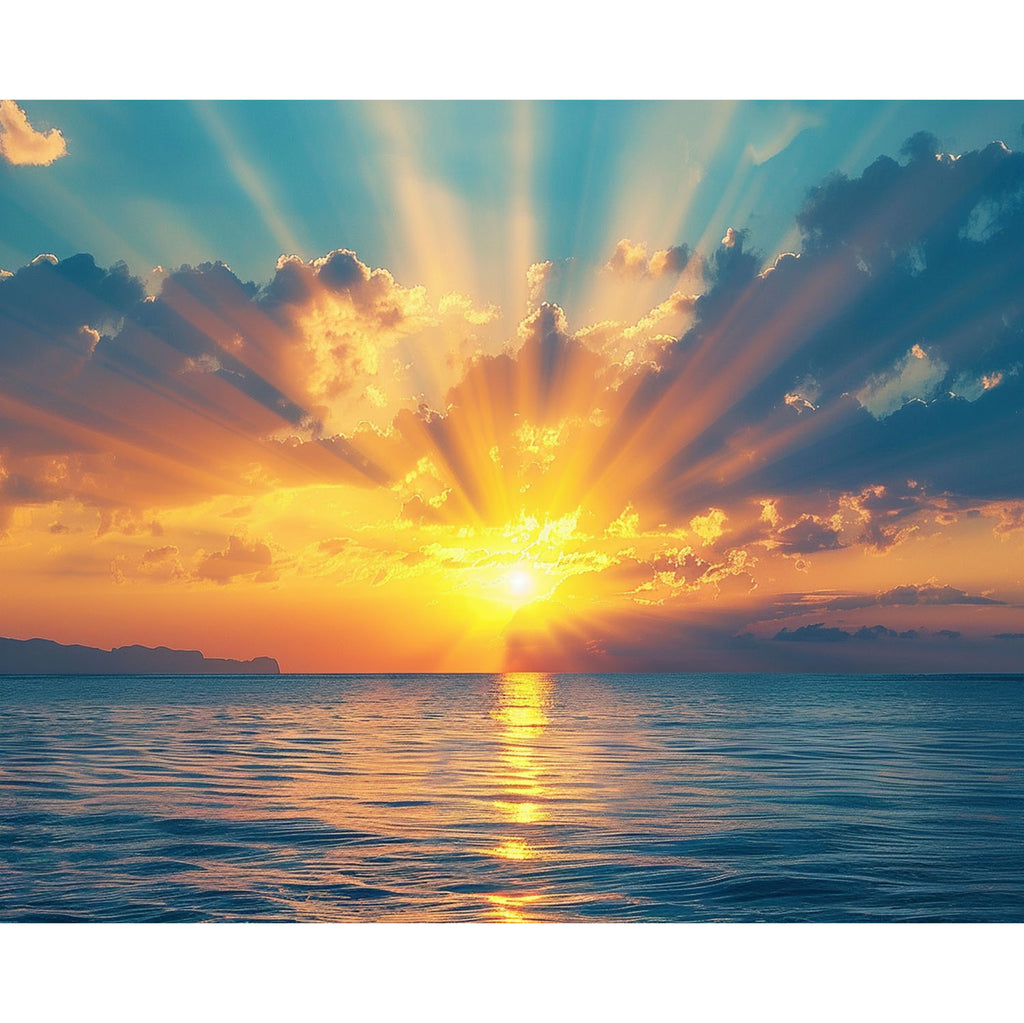 Meer im goldenen Licht - Diamond Painting