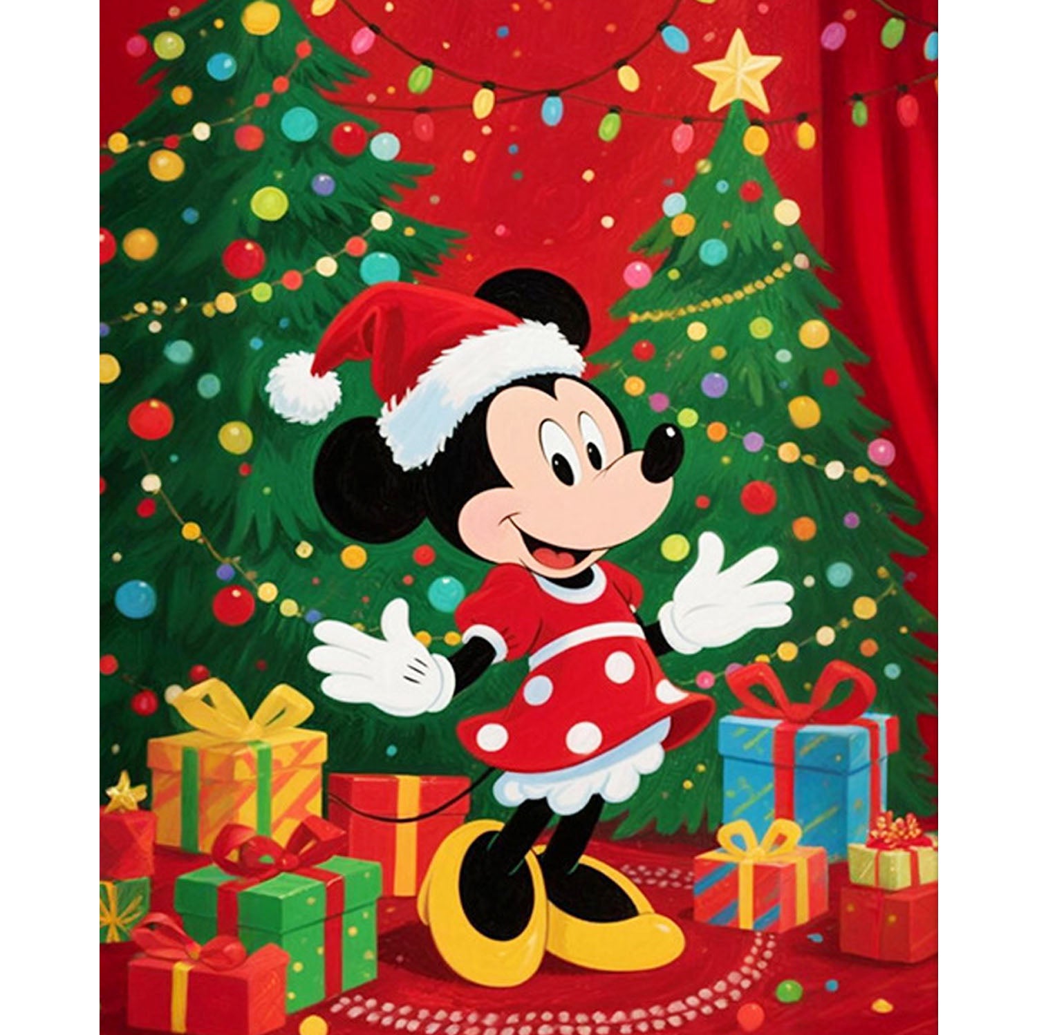 Minnie's Weihnachtsglanz - Diamond Painting