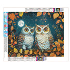 Mondnacht der Eulen - Diamond Painting