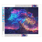 Mystischer Baum im Glanz der Sterne - Diamond Painting