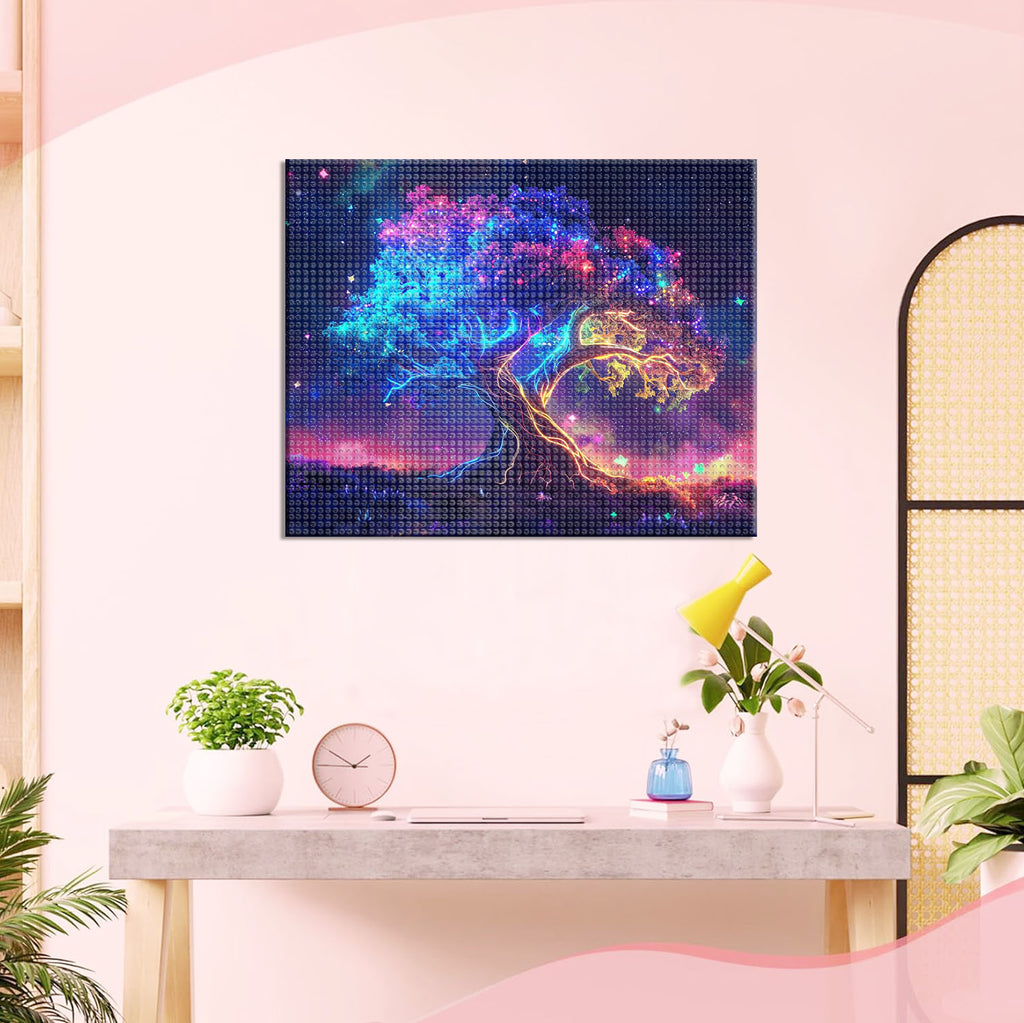Mystischer Baum im Glanz der Sterne - Diamond Painting