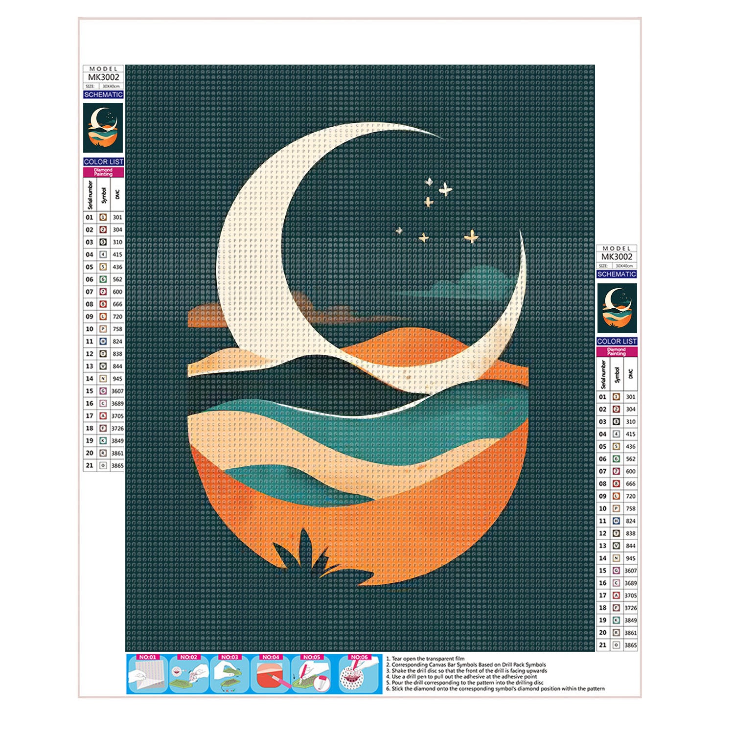 Nachtliche Pflanzenvision - Diamond Painting