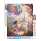 Paris im Sonnenschein mit Ballons - Diamond Painting