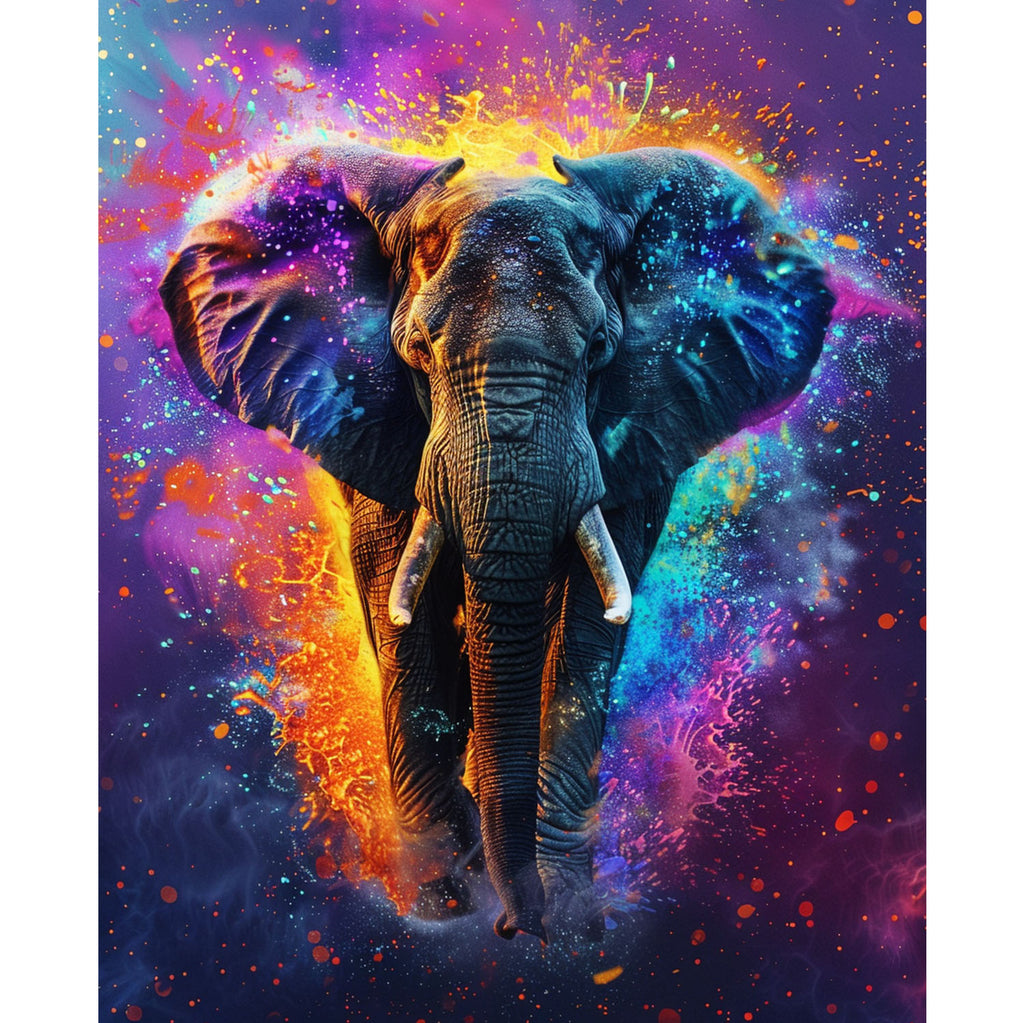 Prachtvolle Elefantenwanderung - Diamond Painting