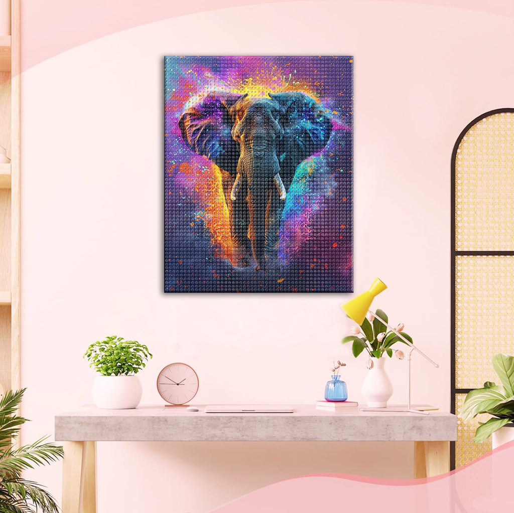 Prachtvolle Elefantenwanderung - Diamond Painting