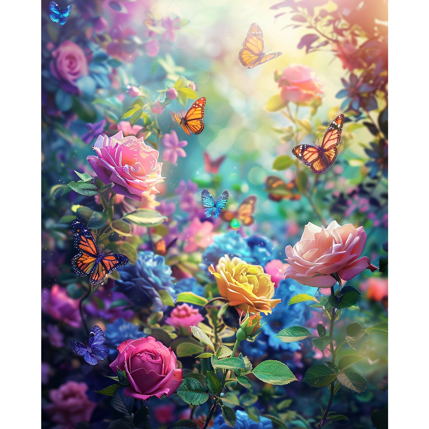 Regenbogen-Garten - Diamond Painting