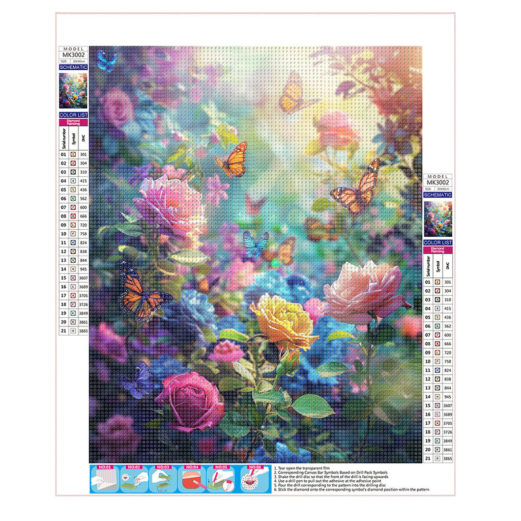 Regenbogen-Garten - Diamond Painting