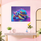 Regenbogen - Schildkröte - Diamond Painting