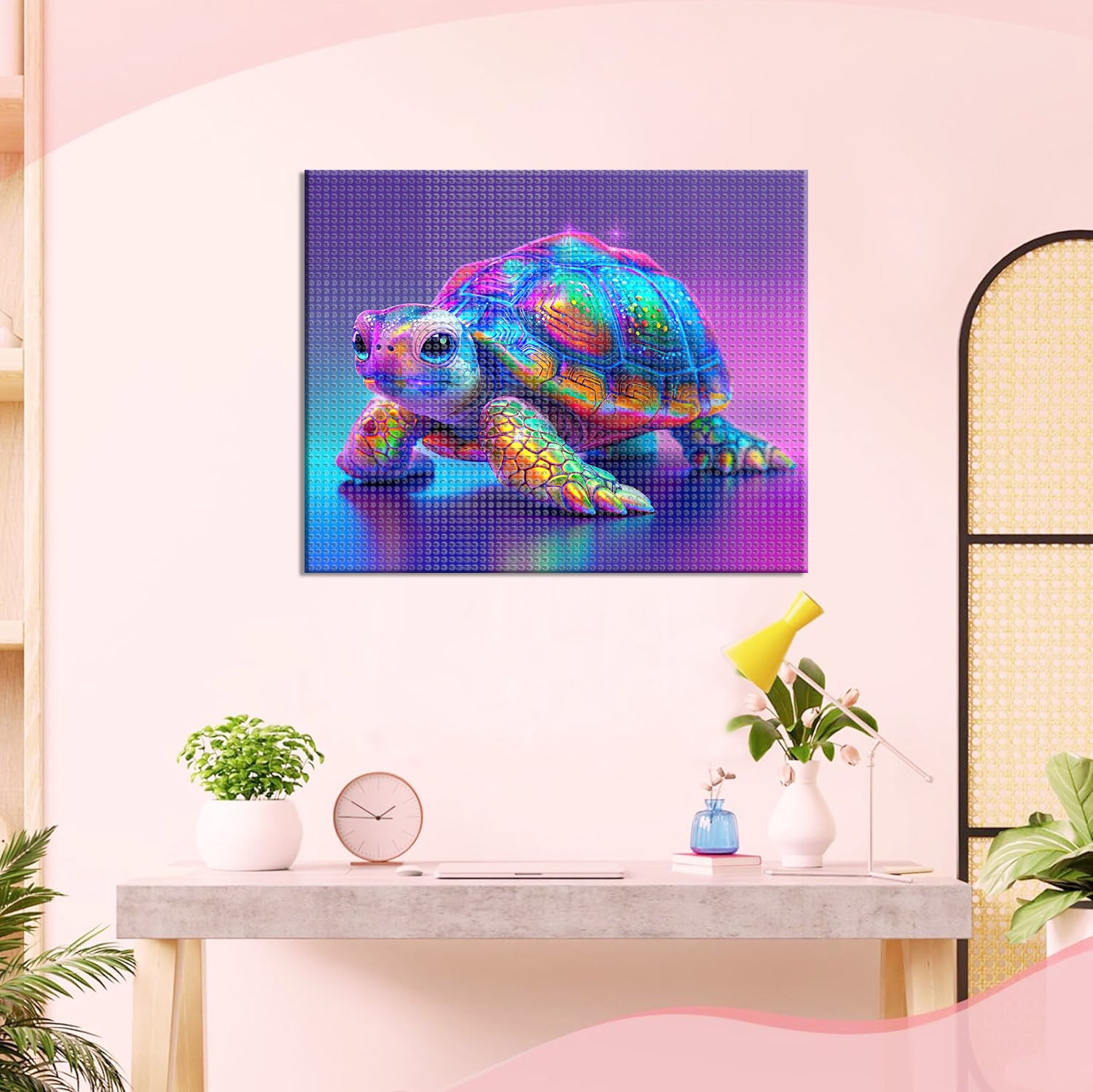 Regenbogen - Schildkröte - Diamond Painting