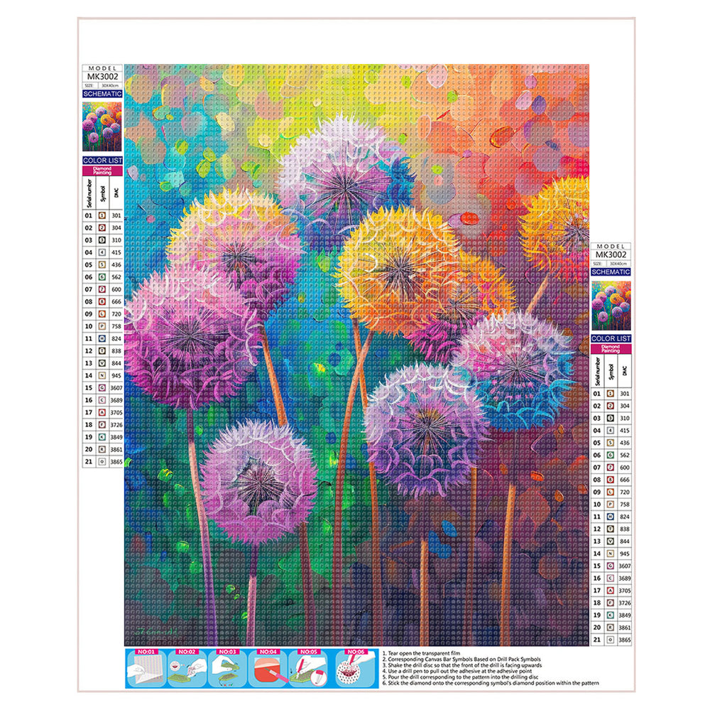 Regenbogenfarben - Diamond Painting