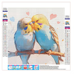 Romantische Sittiche - Diamond Painting