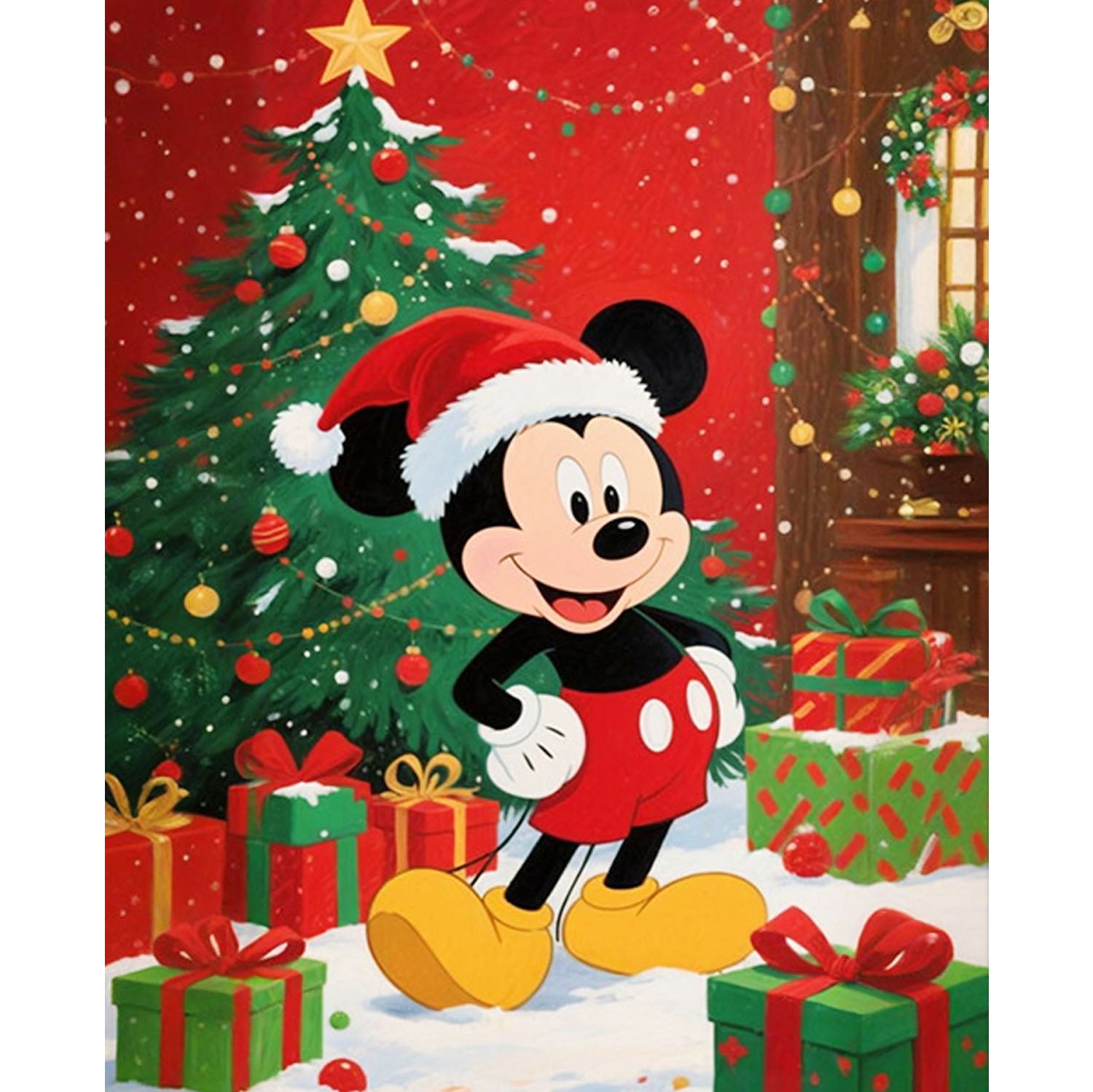 Rote Weihnachten - Diamond Painting