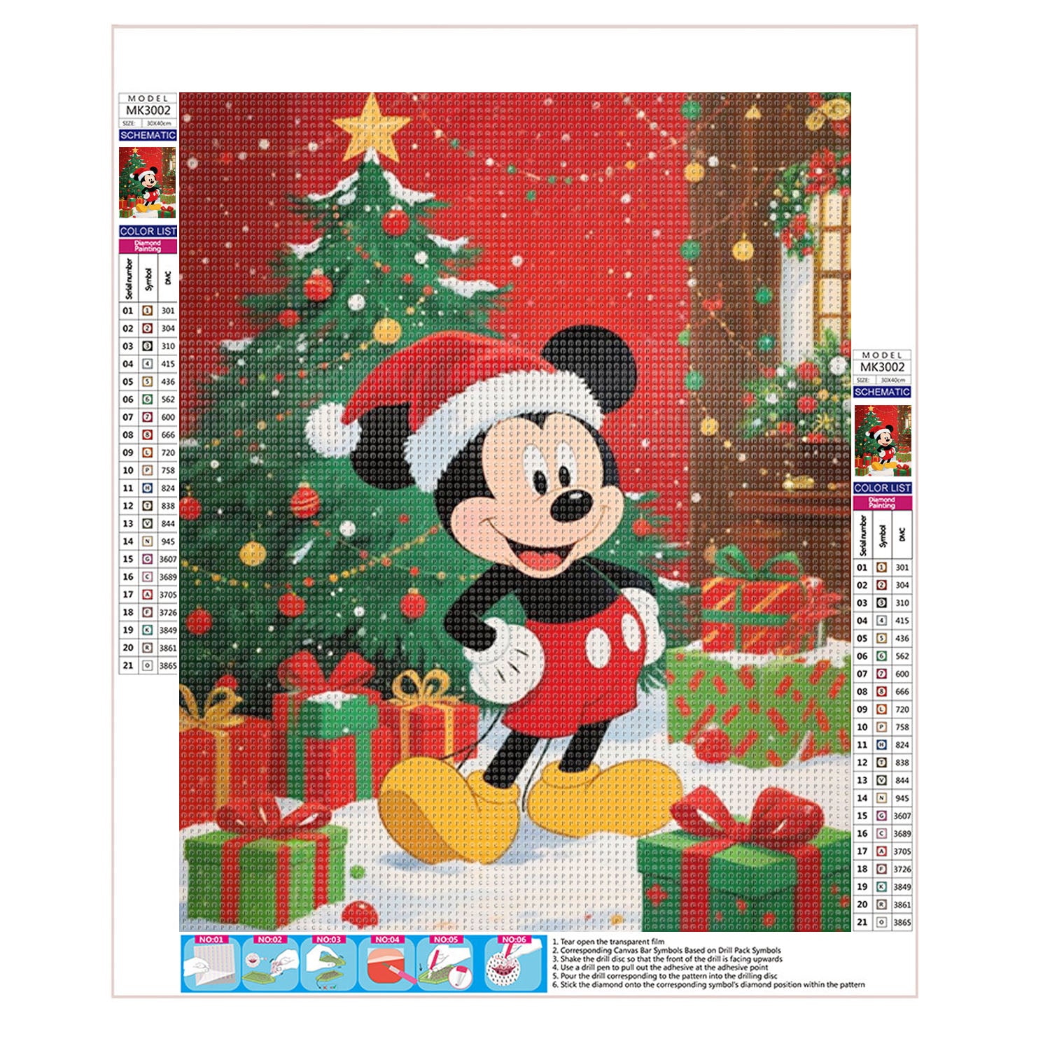 Rote Weihnachten - Diamond Painting