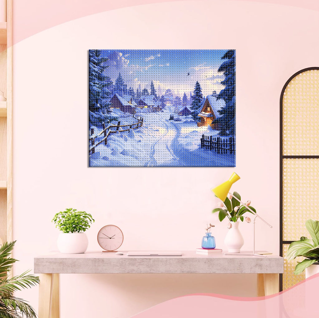 Schneewinterdorf - Diamond Painting